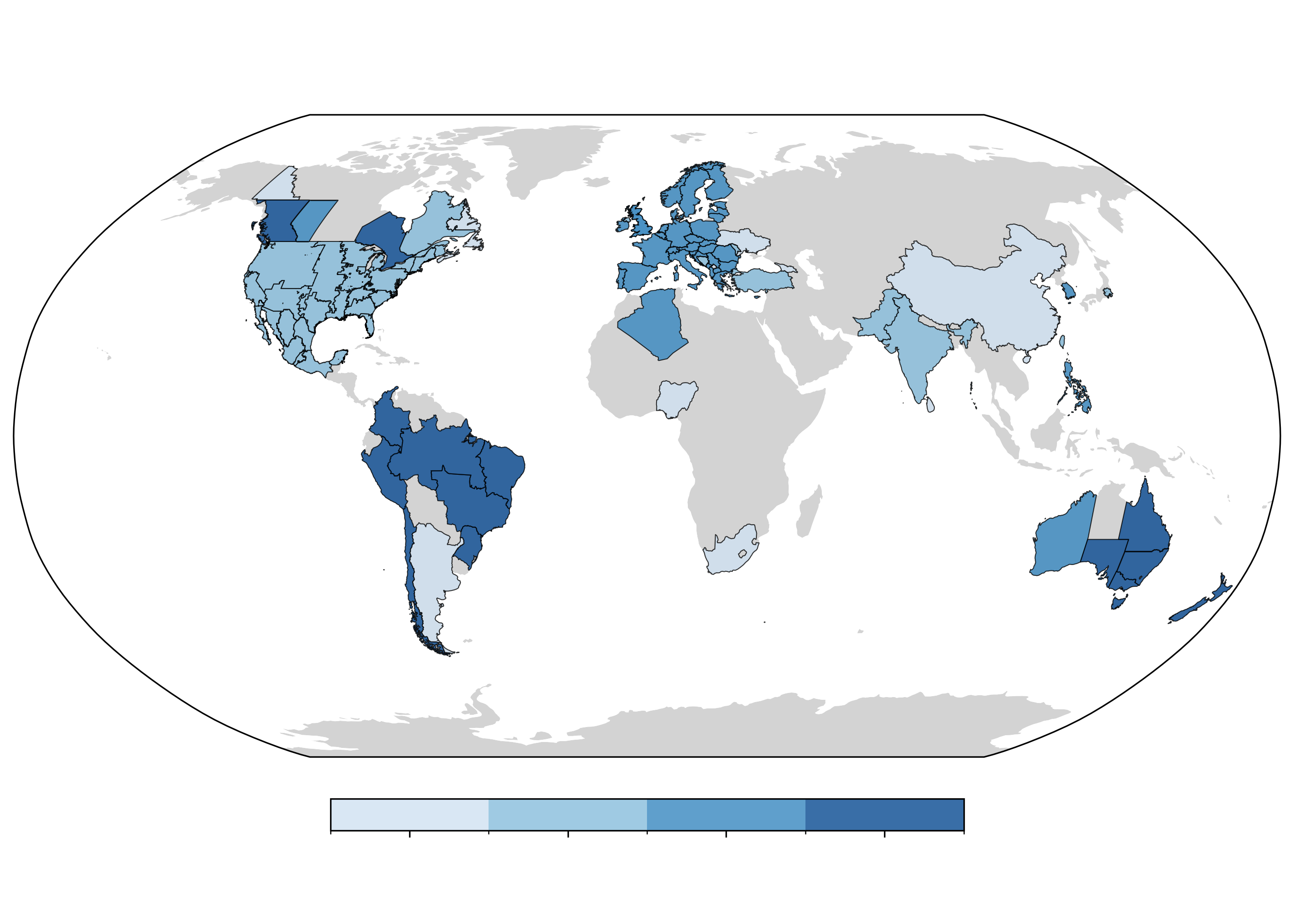 Countries and subdivisions for which retrieval scripts of electricity demand data are available